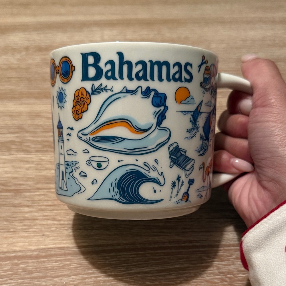 Starbucks Bahamas Mug with Orange and Blue Design